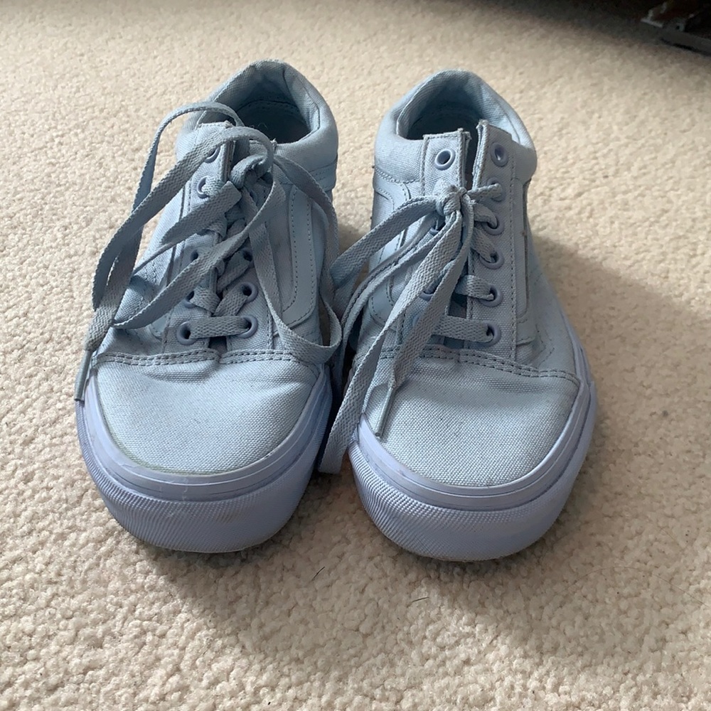 Baby blue van sneakers